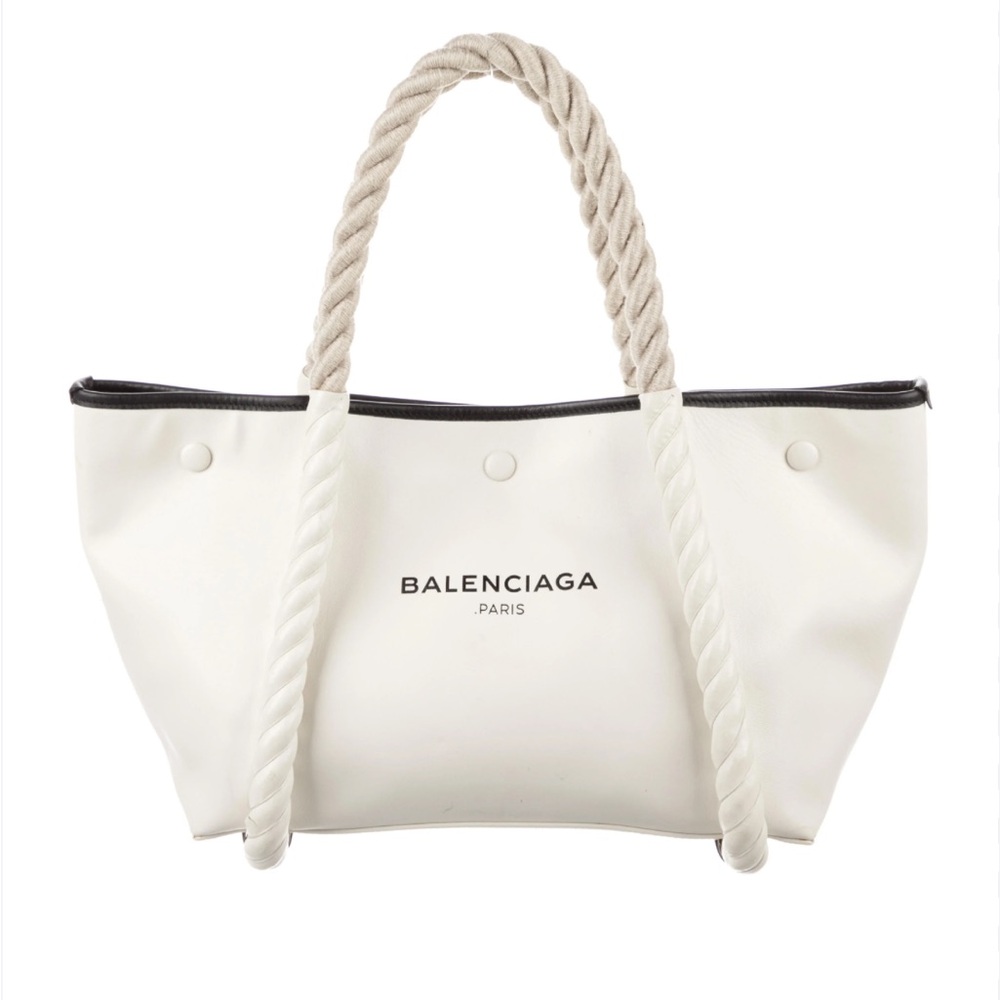 Balenciaga Cream Tote with Rope Handles